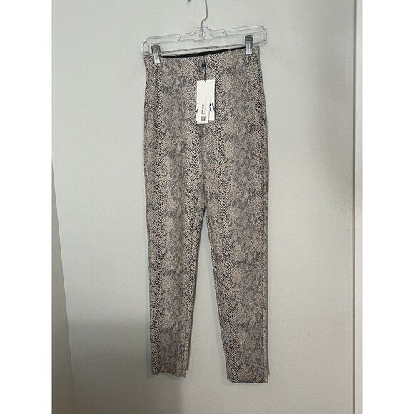 NWT Zara Snakeskin Pattern Pull On Pants Size Small - Picture 1 of 11
